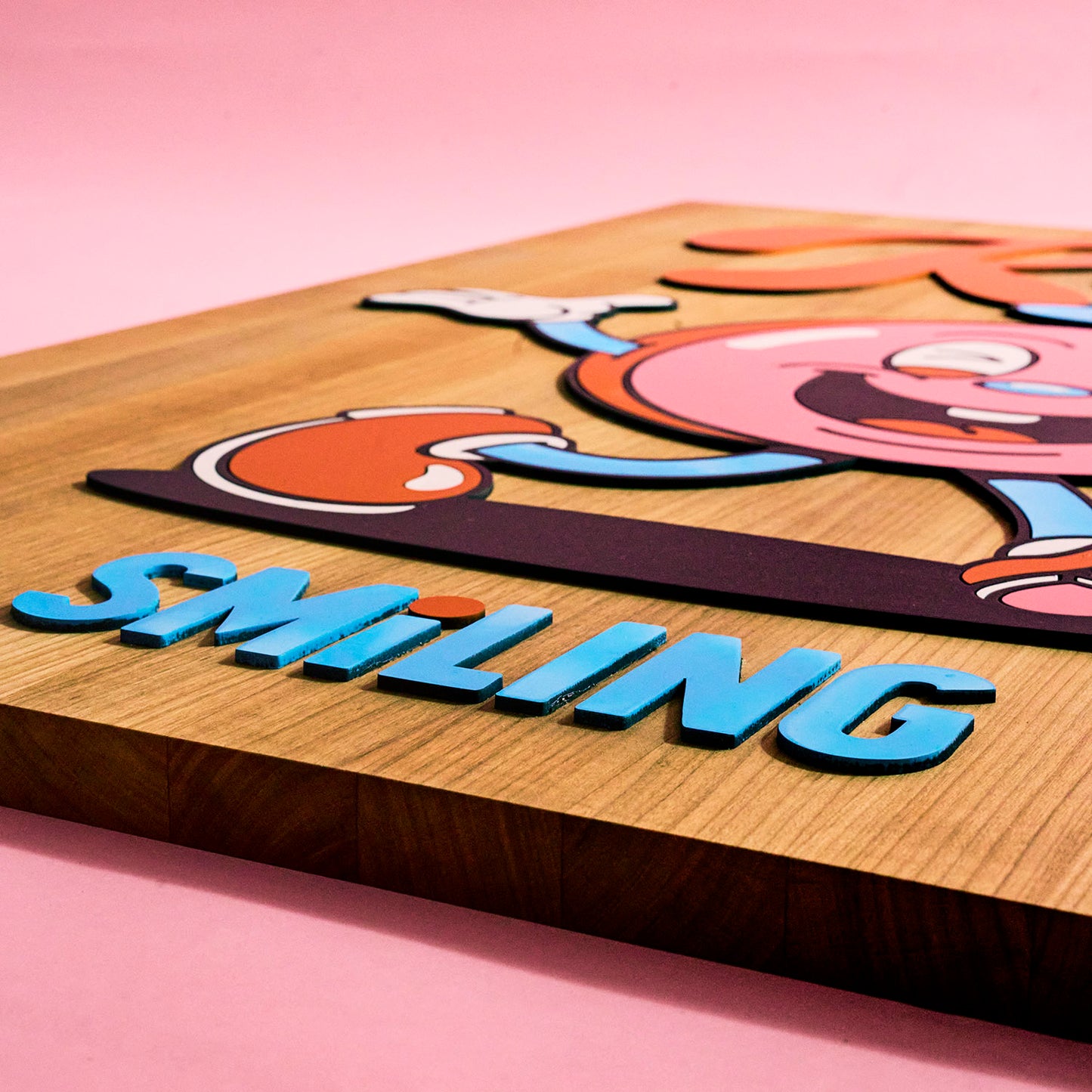 Keep Smiling – Cherry Wood
