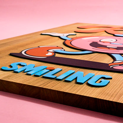 Keep Smiling – Cherry Wood