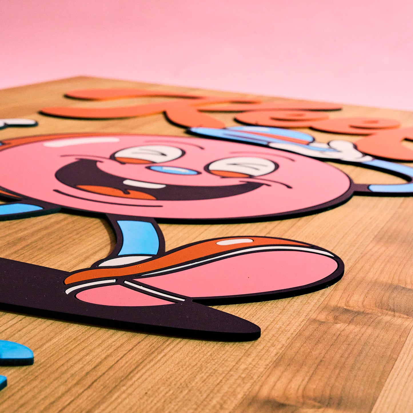 Keep Smiling – Cherry Wood