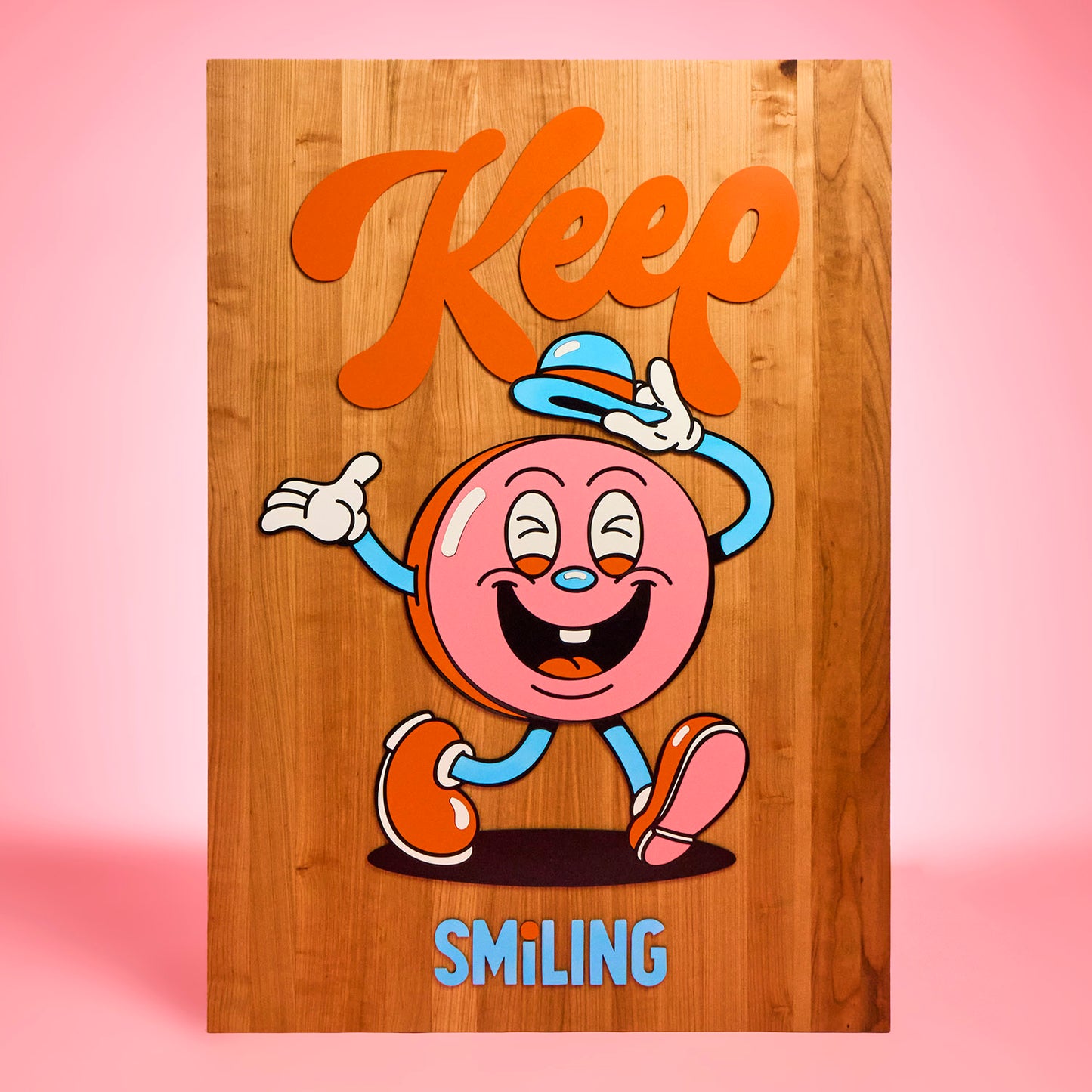 Keep Smiling – Cherry Wood