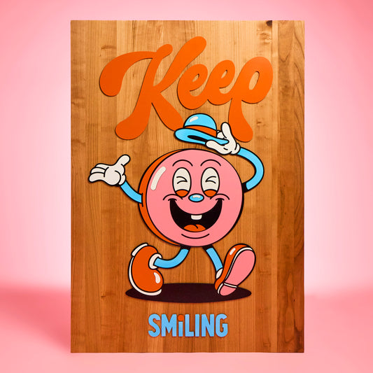 Keep Smiling – Cherry Wood
