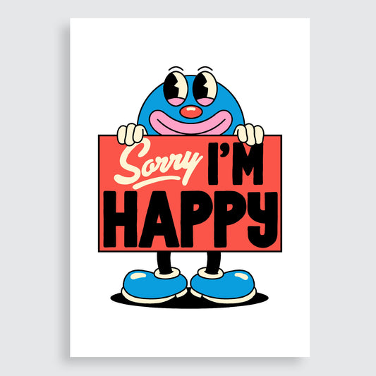 HAPPY – HAND-PULLED SCREEN PRINT